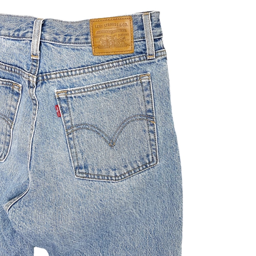 Levi’s Wedgie Icon Fit Frayed Jeans Shut Up Wash - Picture 5 of 8